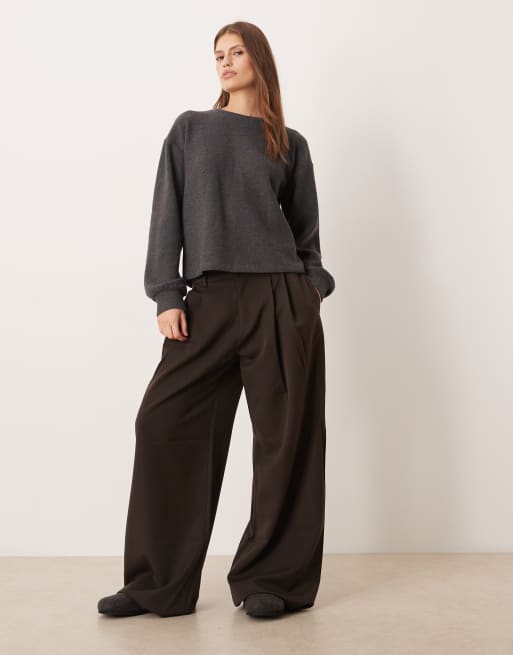ASOS DESIGN – Superweiches, angerautes Oberteil in Anthrazit mit verstellbarer Taillierung und D-Ring, 2 von 4