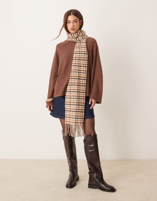 ASOS DESIGN Superweiches Oversize Oberteil in Braun mit Raglanarmeln