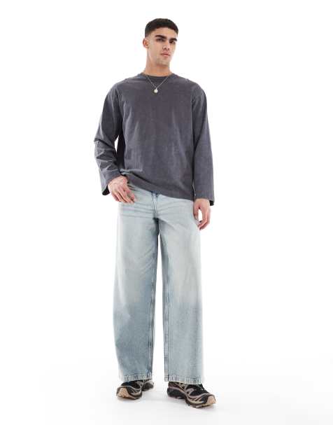ASOS DESIGN – Superweite Jeans in verwaschenem Hellblau - view 1