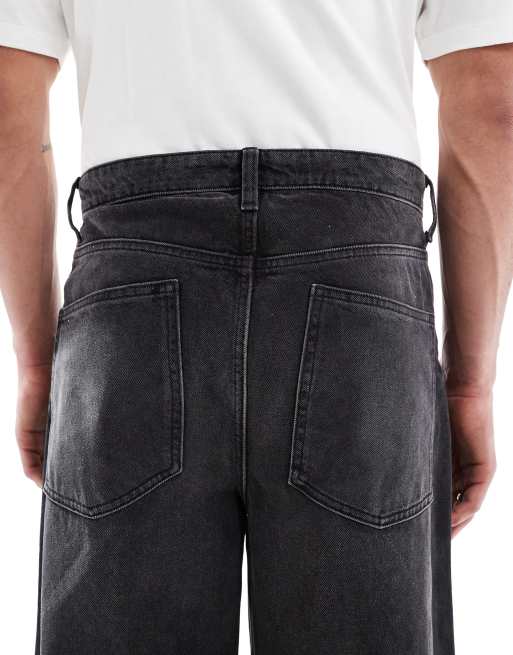 ASOS DESIGN – Superweite Jeans in verwaschenem Schwarz, 4 von 5
