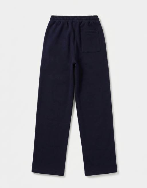 ASOS DESIGN – Superweite Jogginghose in Marineblau mit seitlicher Paspelierung, Kombiteil, 7 von 7