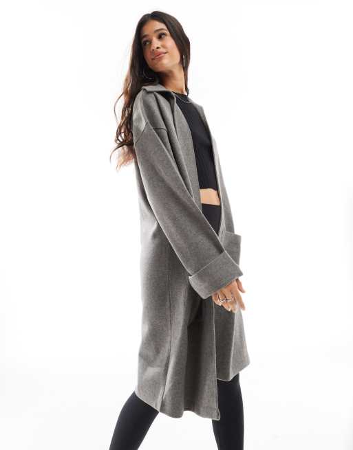 ASOS DESIGN - Superzacht vest met lange pasvorm in gemêleerd antraciet, 2 van 4