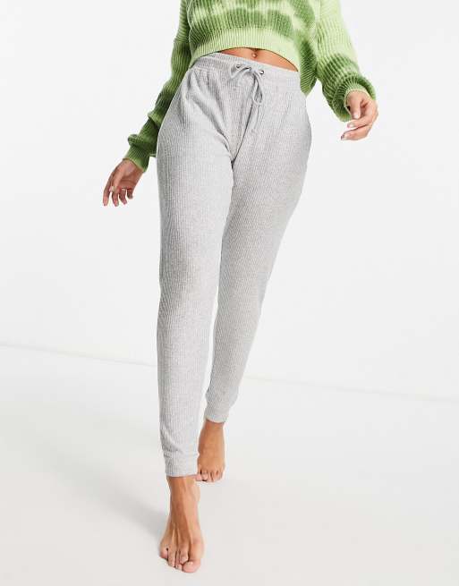 ASOS DESIGN - Superzachte geribbelde lounge joggingbroek in grijs