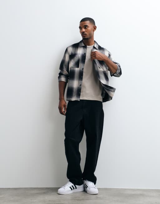 ASOS DESIGN - Surchemise à carreaux avec deux poches - Noir, 3 de 5