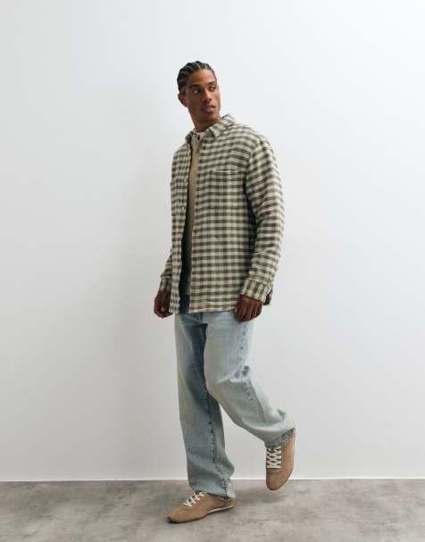 ASOS DESIGN - Surchemise à carreaux avec poches plaquées - Vert - view 1