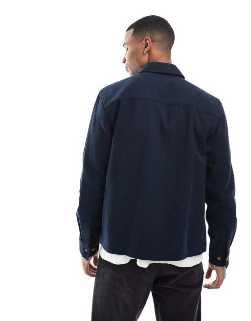 ASOS DESIGN - Surchemise à fermeture éclair - Bleu marine, 4 de 5