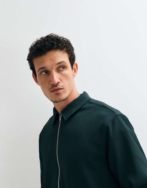 ASOS DESIGN - Surchemise à fermeture éclair - Vert foncé, 2 de 5