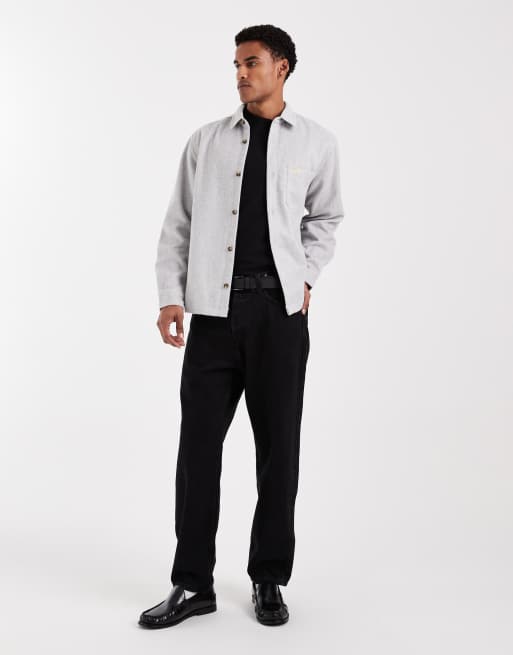 ASOS DESIGN - Surchemise aspect laine avec écusson - Gris, 2 de 5