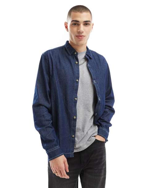 ASOS DESIGN - Surchemise carrée en denim - Bleu - view 1