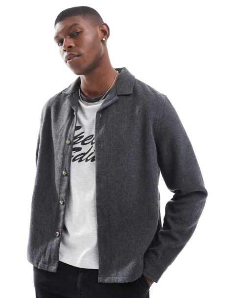 ASOS DESIGN - Surchemise coupe carrée texture brossée avec écusson - view 1