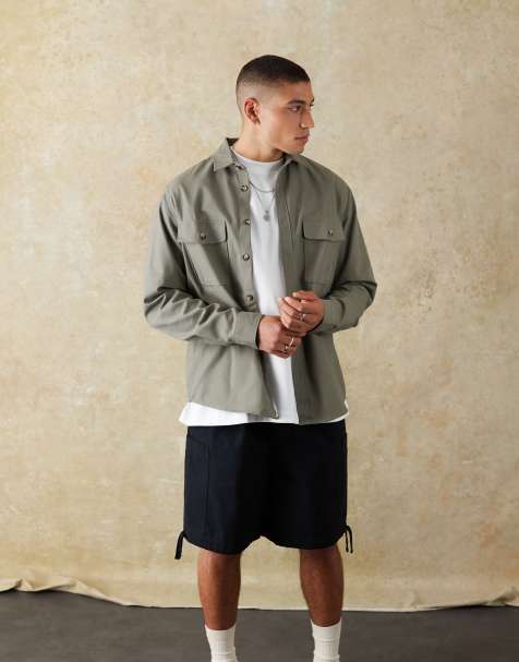 ASOS DESIGN - Surchemise en coton - Kaki - view 1