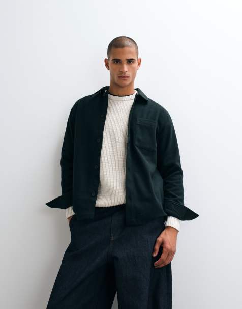 ASOS DESIGN surchemise en laine vert foncé - view 1