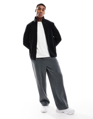 ASOS DESIGN - Surchemise en polaire - Noir
