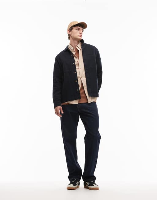 ASOS DESIGN - Surchemise en sergé de coton épais - Noir, 2 de 5