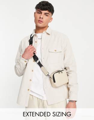 ASOS DESIGN shacket in cream cord with double pockets  - ASOS Price Checker