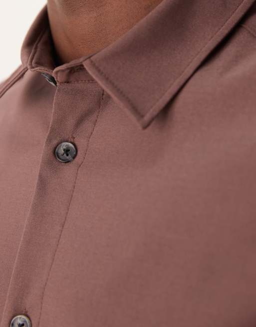 ASOS DESIGN - Surchemise oversize coupe carrée - Marron, 3 de 4