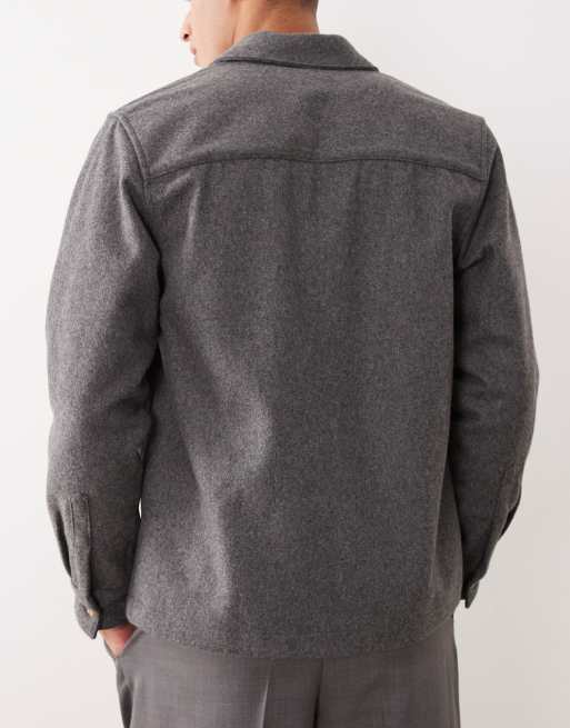 ASOS DESIGN - Surchemise oversize en laine - Gris, 3 de 5
