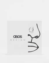 ASOS DESIGN key chain in letter 'M' design in silver and gold tone