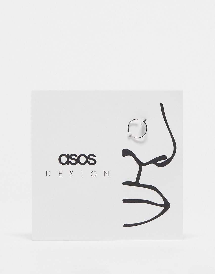 ASOS DESIGN surgical steel 8mm nose piercing in silver