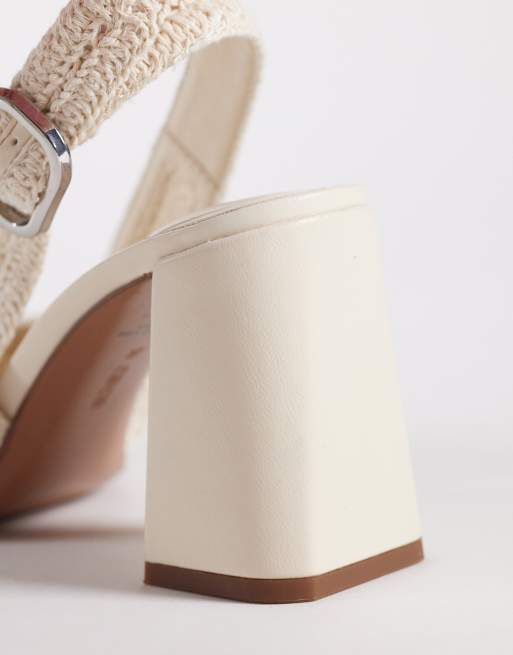 ASOS DESIGN - Surrey - Chaussures au crochet à bride arrière et talon mi-haut - Blanc, 2 de 4