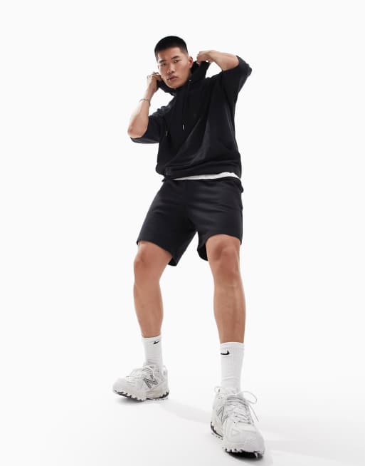 ASOS DESIGN - Survêtement avec sweat à capuche oversize à manches courtes et short ajusté - Noir , 2 de 4