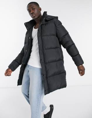 asos design longline puffer jacket