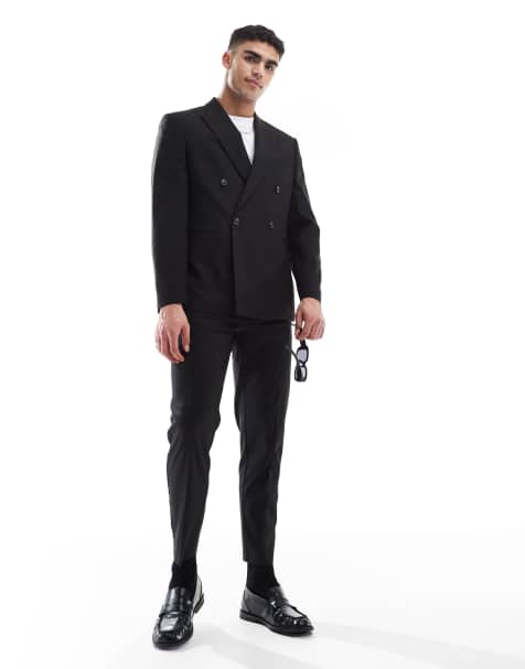 ASOS DESIGN – Svart, avsmalnande kostym - view 1