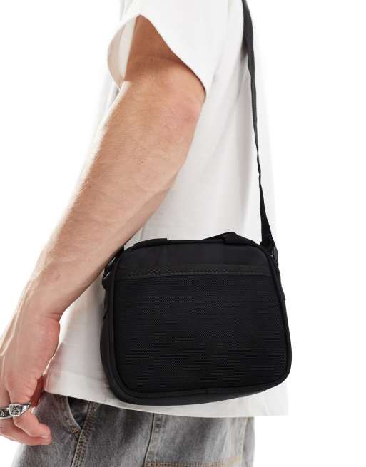 ASOS DESIGN – Svart axelremsväska med handtag upptill