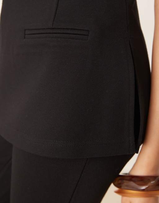 ASOS DESIGN – Svart bandeau-topp i lång modell med fickdetalj, del av set, 3 av 4