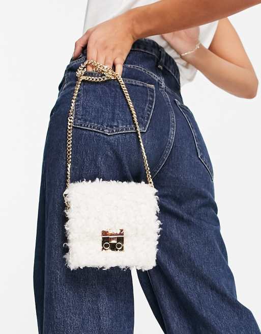 ASOS DESIGN – Svart boxig axelremsväska med utbytbara bärremmar , 3 av 4