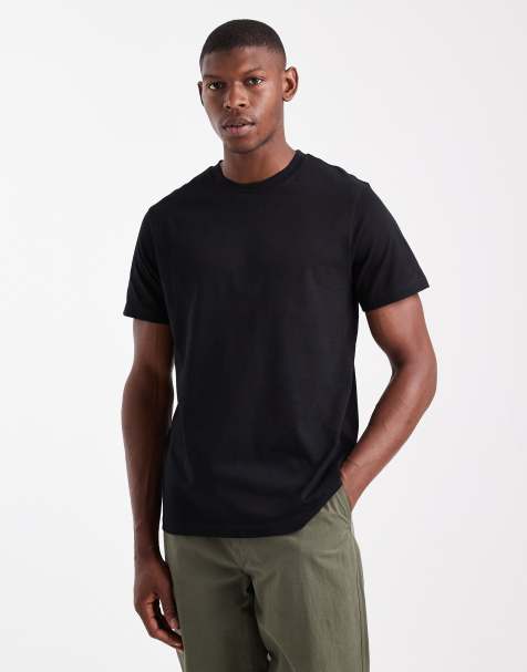 ASOS DESIGN – Svart, enkel t-shirt i muscle fit - view 1