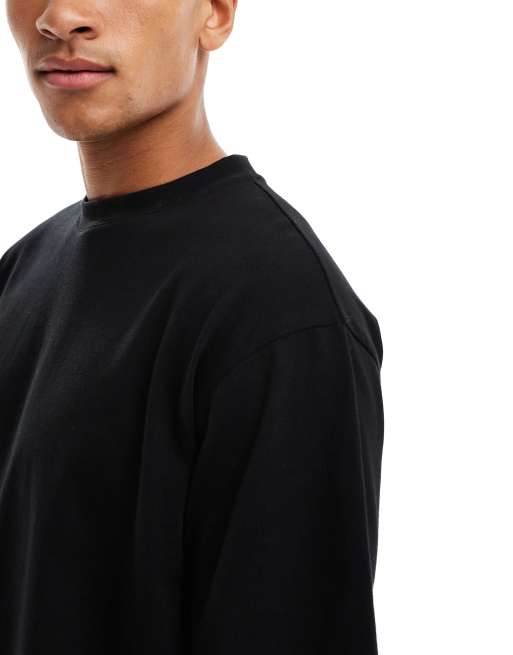 ASOS DESIGN – Svart, enkel t-shirt med rund halsringning och avslappnad passform, 3-pack , 5 av 5