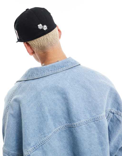 ASOS DESIGN – Svart, figurnära keps med flera broderier, 4 av 4