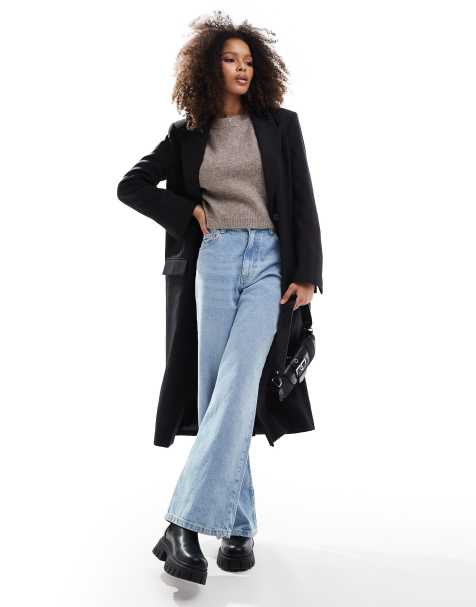 ASOS DESIGN – Svart, figursydd, enkelknäppt kavaj i dad-modell - view 1