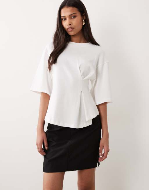 ASOS DESIGN – Svart, figursydd minikjol med slits, 2 av 5