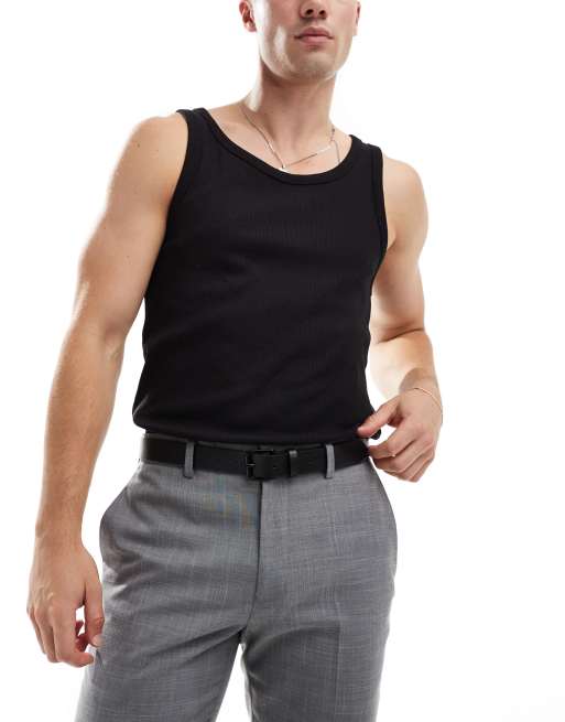 ASOS DESIGN – Svart finskärp i läderimitation med svart spänne, 4 av 4