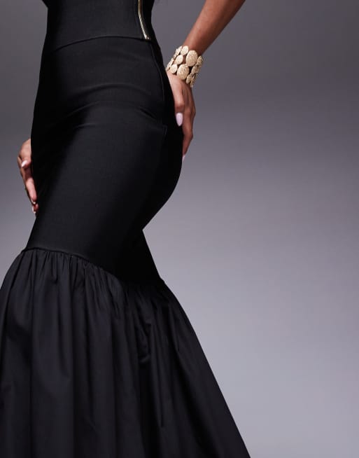 ASOS DESIGN – Svart fodralkjol i maxilängd och peplum-modell, del av set, 2 av 5