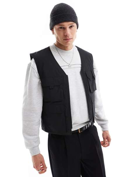 ASOS DESIGN – Svart funktionskostymväst - view 1