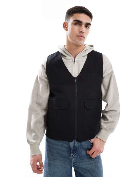 ASOS DESIGN – Svart funktionskostymväst - view 1