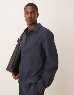 ASOS DESIGN – Svart harrington-jacka i bäckebölja, del av set - view 1
