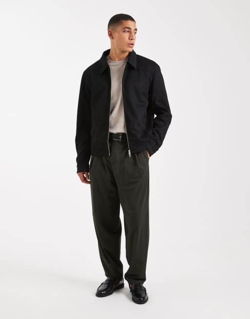 ASOS DESIGN – Svart Harrington-jacka i mockaimitation, 2 av 5