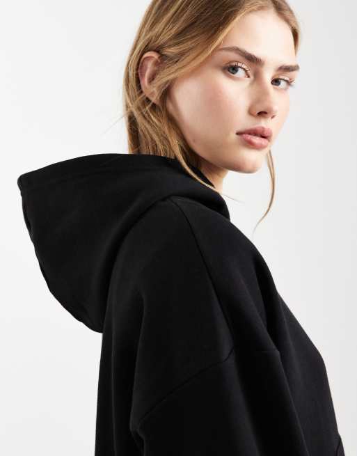 ASOS DESIGN – Svart huvtröja i oversize med borstad finish, 2 av 4