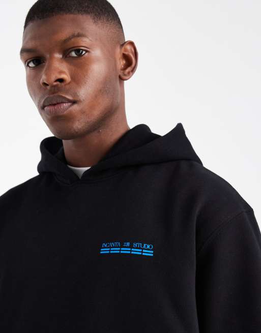 ASOS DESIGN – Svart huvtröja i oversized fit med souvenirtryck, 5 av 5