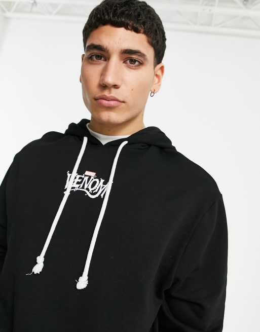 ASOS DESIGN – Svart huvtröja med stort Venom-tryck på ryggen, 3 av 4