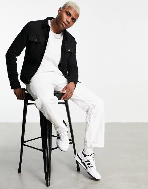 ASOS DESIGN – Svart jeansjacka med extra smal passform