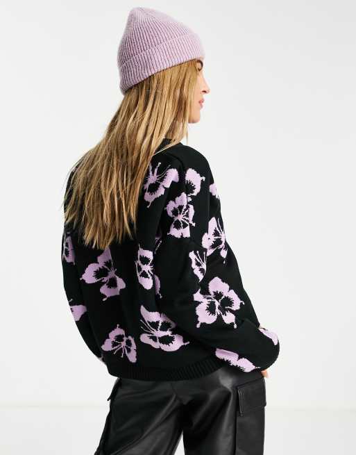 ASOS DESIGN – Svart kofta med fjärilsmönster, 2 av 4