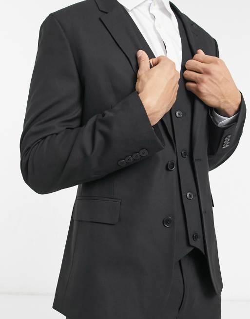 ASOS DESIGN – Svart kostymjacka med extra smal passform, 3 av 4