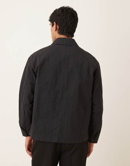ASOS DESIGN – Svart, lätt jacka i nylon, 3 av 5