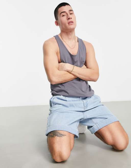 ASOS DESIGN – Svart linne med extrem brottarrygg och tvättad finish, 2 av 4