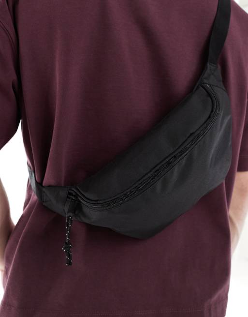 ASOS DESIGN – Svart magväska med axelrem och kontrasterande dragsnöre, 3 av 4